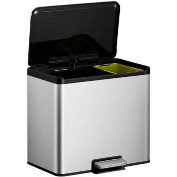 Cubo Verde Inoxidable 20 Litros – Elegancia Plateada