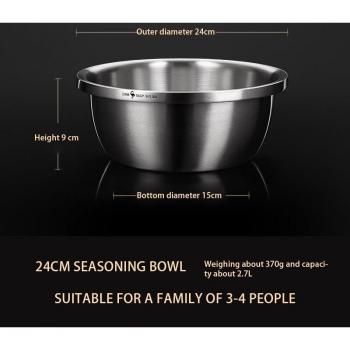 Stainless Steel Mixing Bowls 1.2L-9L for Kitchen Use