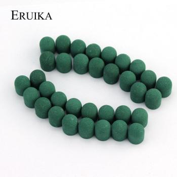 Nail Smoothing Caps 50‑Pack – 10×15 mm Green for Machine Cutter, Foot Care