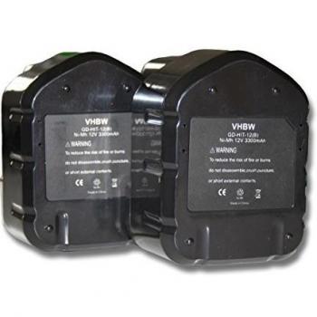 Batteries vhbw 2x pour outils Hitachi (3300 mAh, NiMH, 12 V)