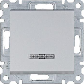 Interruptor Hager WL0212 con Luz de Indicador Plata