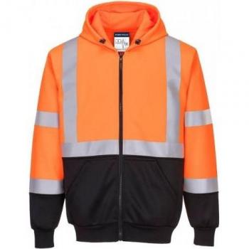 Pull safety Portwest Homme, couleur noir orange, fermeture éclair