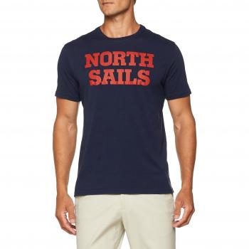 Camiseta de Hombre North Sails, S\S Gráfica, Color Azul