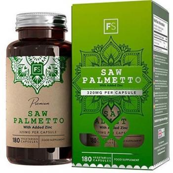 Suplemento de Saw Palmetto con Zinc 320mg 180 Cápsulas