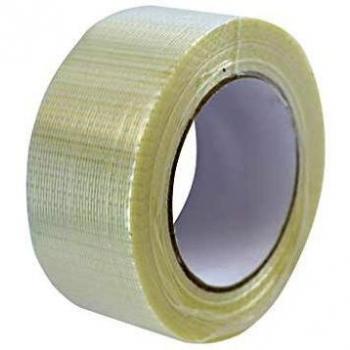 Faithfull Reinforced Crossweave Tape Clear 50mm 50m