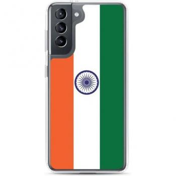 Copertura Galaxy S21 Plus Samsung con design bandiera India, morbida e colorata