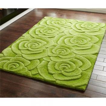 Valentine Green 150cm Wool & Polyester Rug
