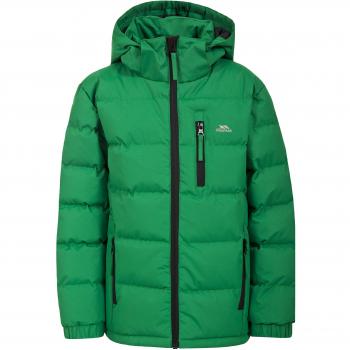 Trespass Tuff Jacke für Jungen, Grün, 7/8 Jahre, mit Kapuze