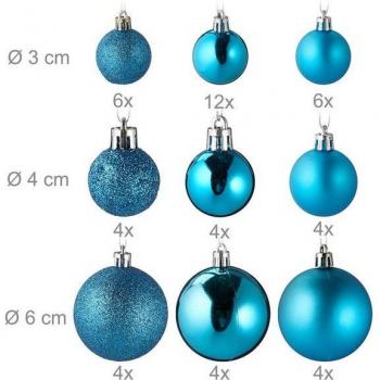 Relaxdays 100 Plastic Christmas Baubles