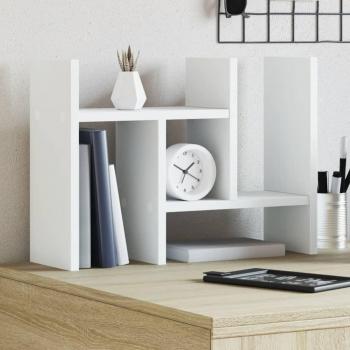 White Desk Organizer 34.5x15.5x35.5 cm Engineered Wood vidaXL