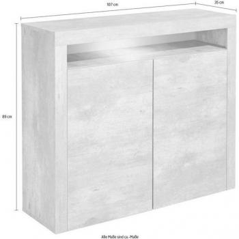 Borchardt Highboard “Santa Fe” – schwarz, Spanplatte