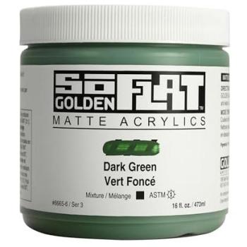 Golden SoFlat Acrylic – Dark Green 473 ml Jar