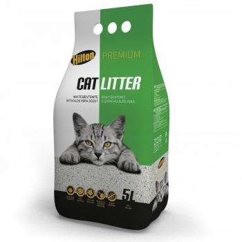 Lettoio per Gatti Hilton Premium Bentonite Bianco Aroma Aloe – 5 L