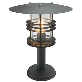 Stockholm Black Outdoor Pedestal Lantern 47.5 cm E27