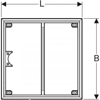 Geberit Setaplano, cadre d'installation 100 x 80 cm, hauteur 3 cm