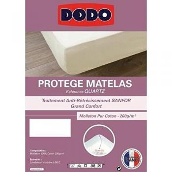 DODO Protège-matelas 180x200cm avec bonnet 30cm Quartz