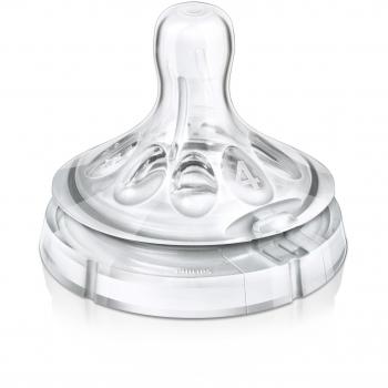 Philips Avent Lot 2 Tétines Natural 6m+ – débit haute vitesse