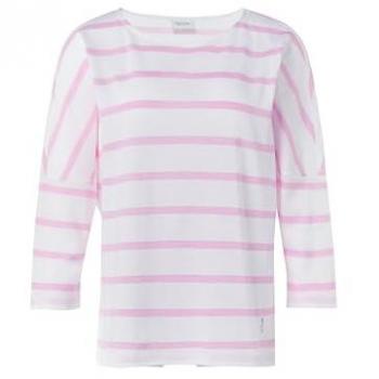 Comma Damen 3/4 Arm Shirt lilac pink stripes Größe 36