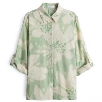 OPUS Shirtbluse FUMINE Bohème – Hellgrün, Damen 36