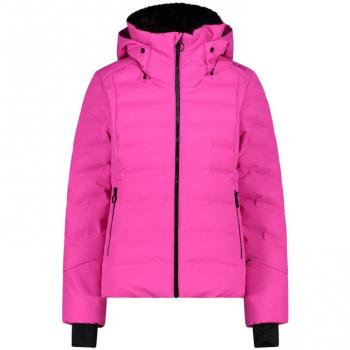 Chaqueta de montaña para mujer con capucha y cierre, tono rosa