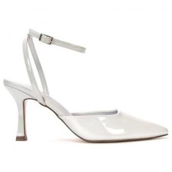 Lacey May Light Grey Strappy Heel Pumps – Women’s Size 3