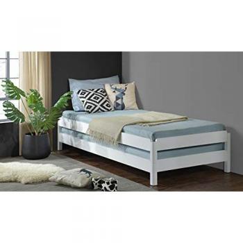 Space Saving White Wooden Stacking Bed
