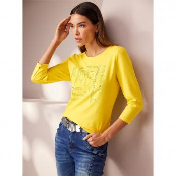 Heine 3/4‑Ärmel Shirt – unifarben, Rundhals
