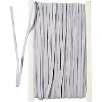 Cordon élastique largeur 6 mm blanc