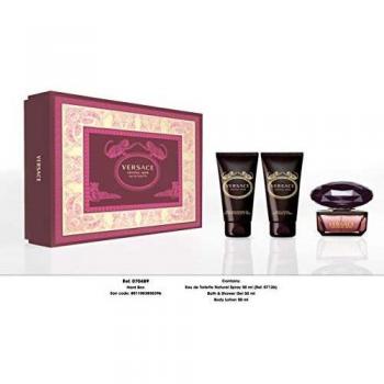 Versace Crystal Noir Eau de Toilette 50ml + Body Lotion 50ml + Shower Gel 50ml Bundle