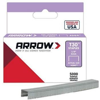 Arrow T30 Staples 304IP Silver Box of 5040