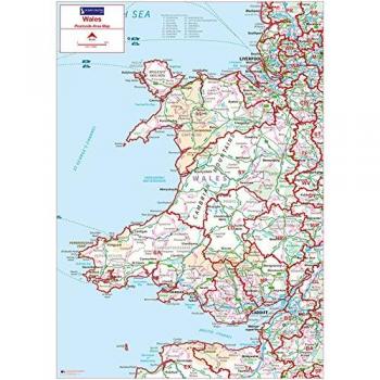 Matt Finish Wales Postcode Map – Durable, Reusable