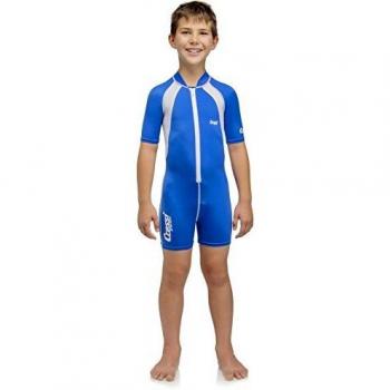 Cressi Traje de baño Shorty Caicos Kid, Unisex, Azul/Blanco, M