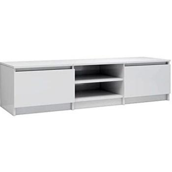 Sonata High Gloss White TV Cabinet 140x40x35.5 cm Engineered Wood