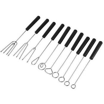 Hot‑Pot-Schokolade-Tauchgabel-Set – 10 Stück aus rostfreiem Stahl