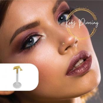 Oro 14K Piercing Labbet Delfino Bioflex