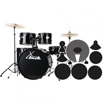 Pack Noir XDrum Rookie 22 Fusion Batterie et Sourdines incluses
