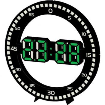 Kreative Wand-Uhr, digitale elektronische Uhr, stumm, 3D-Technologie, leuchtende Dekoration