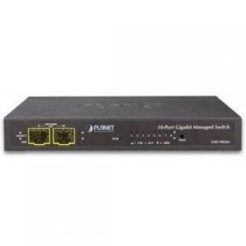 Planet 8-Port GE + 2-Port SFP Managed Desktop Switch (Schwarz)