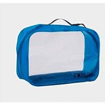 Exped Clear Cube Ultra‑Light Transparent Storage Bag – Large (Cyan)