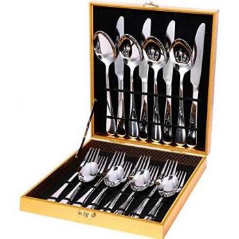 LustreChef 20‑Piece Stainless Steel Cutlery Collection – Mirror Finish, 4 Sets