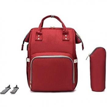 Mamma Bag Zaino Multifunzionale: Fasciatoio Impermeabile, Ampia Capacità – Rosso