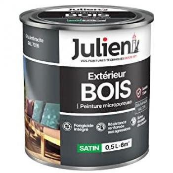 Gris Anthracite RAL 7016 – Peinture Bois Microporeuse Extérieure 0,5 L – Satin – Julien
