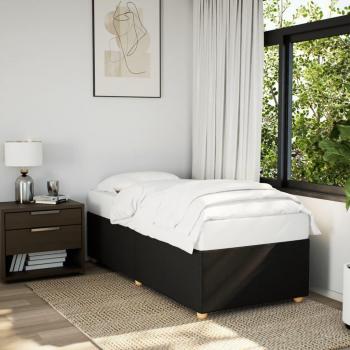 VidaXL 90x190 cm Black Bed Frame Single Fabric