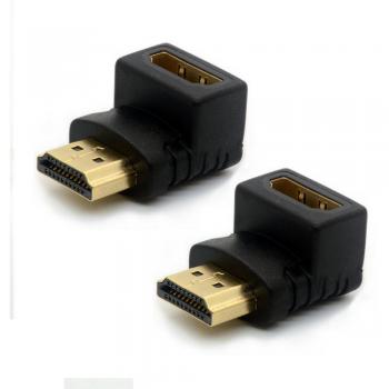 Adaptateurs HDMI mâle à femelle 90 degrés 4K UHD 3D (Pack de 2)