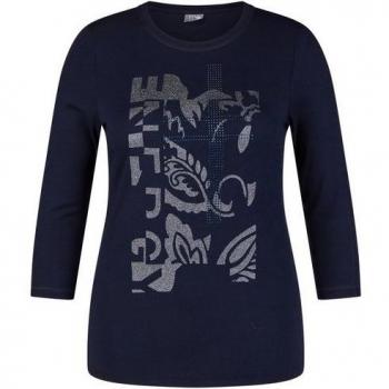 RABE Jersey-Shirt mit 3/4-Ärmeln und Frontprint
