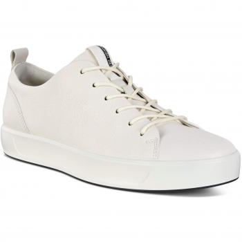 Ecco Herren Soft 8 Sneaker, Weiß, 45 EU