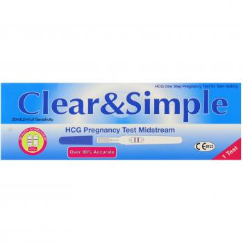Clear & Simple One Step Pregnancy Test Kit