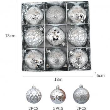 9pcs Colorful Christmas Tree Balls