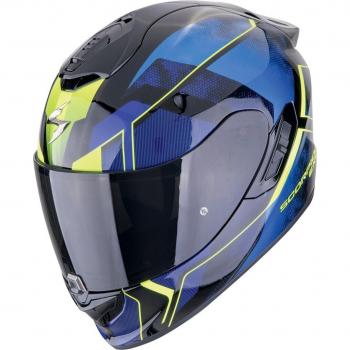 Evo II Intenso Scorpion EXO‑1400 Air Casco 2XL – Negro, Azul y Amarillo
