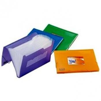 Carpeta Clasificadora Fuelle 32182 Liderpapel Polipropileno A4 Azul 13 Departamentos